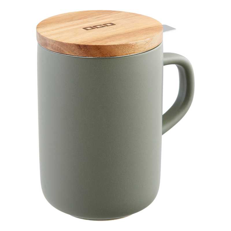 Steingut Teebecher Juliet inkl. Sieb & Deckel grün