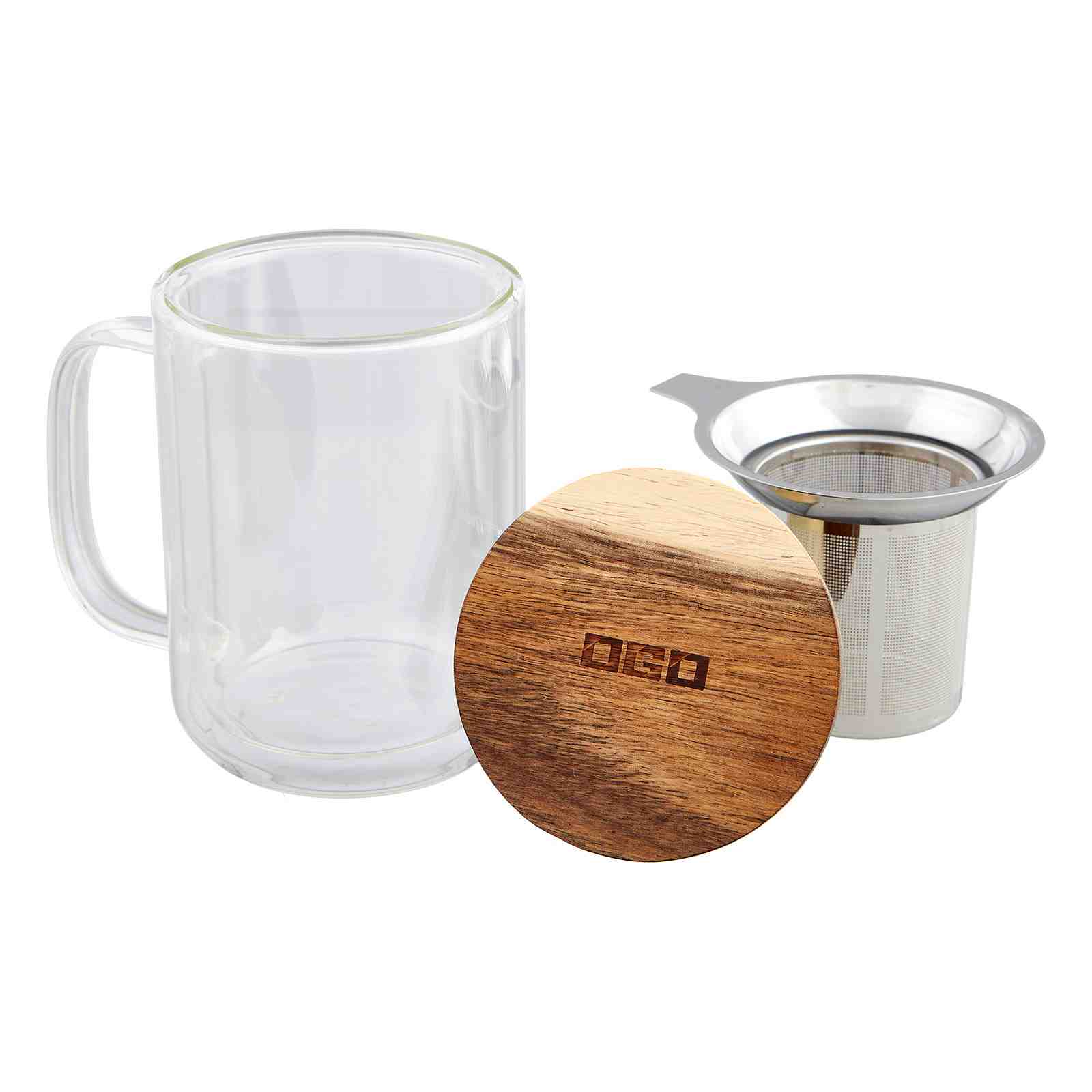 Glasbecher Gustave inkl. Sieb & Deckel