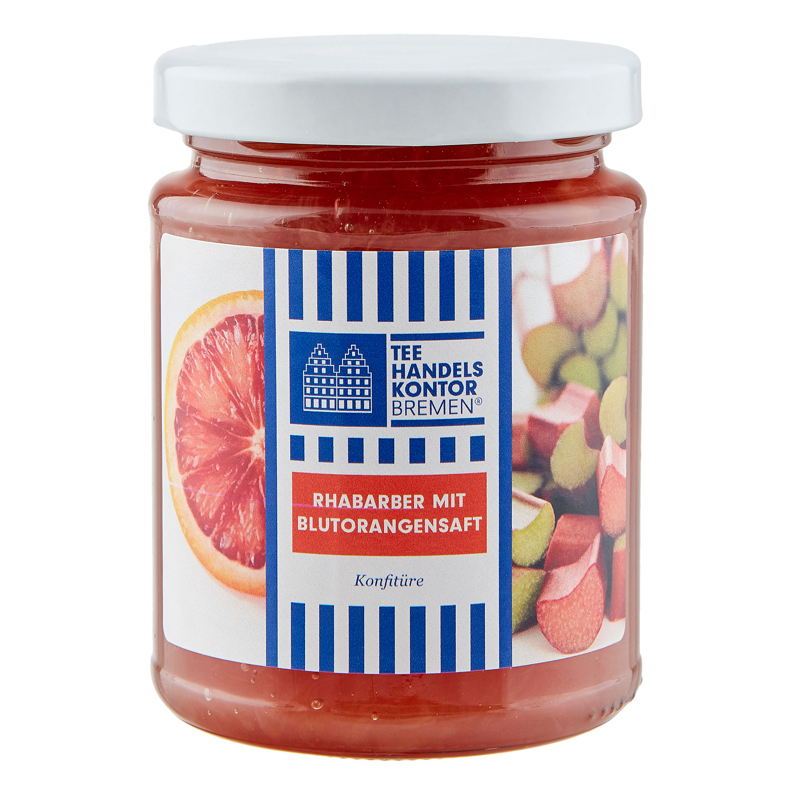 Rhabarber mit Blutorangensaft Konfitüre 250 g