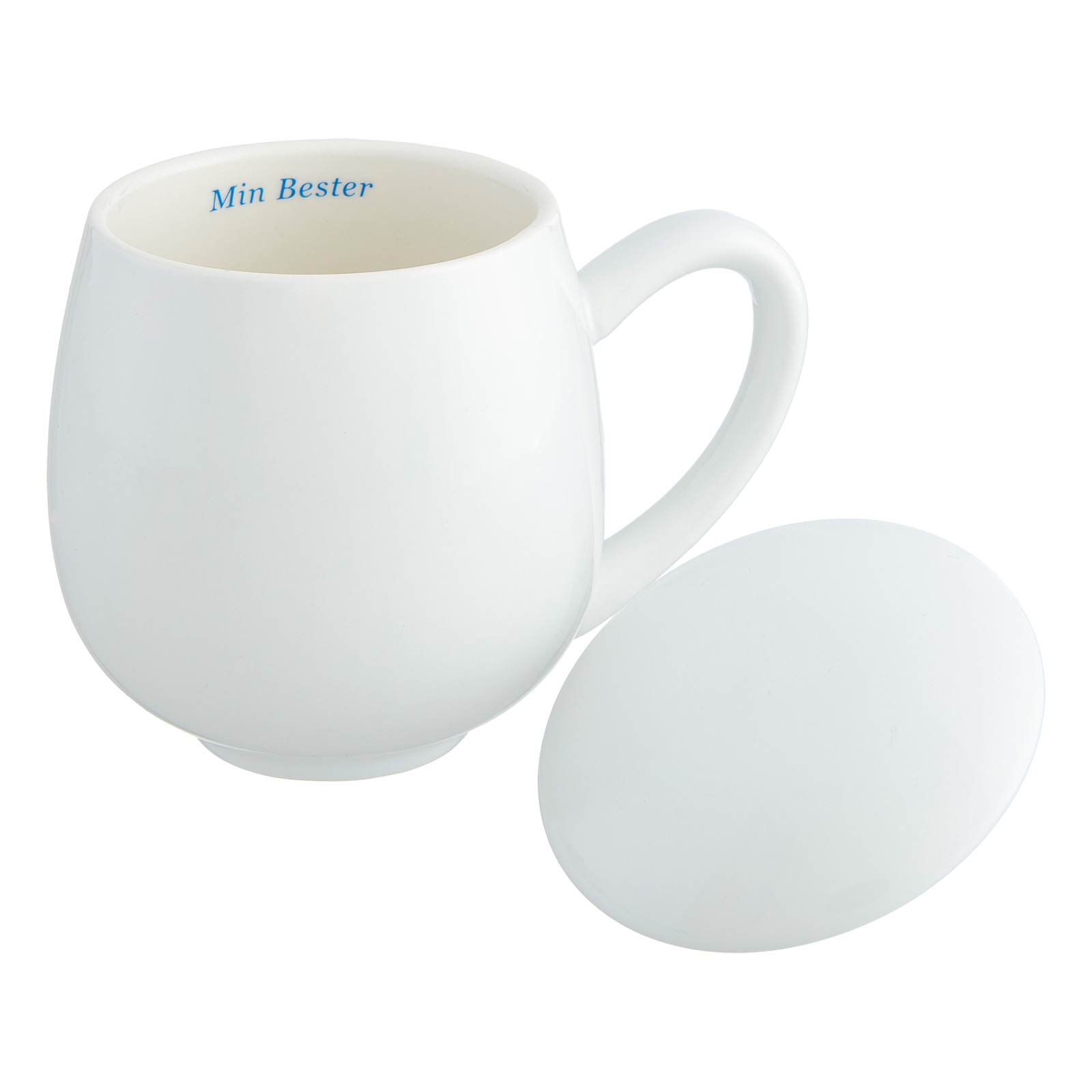 Teebecher Min Bester mit Deckel weiß