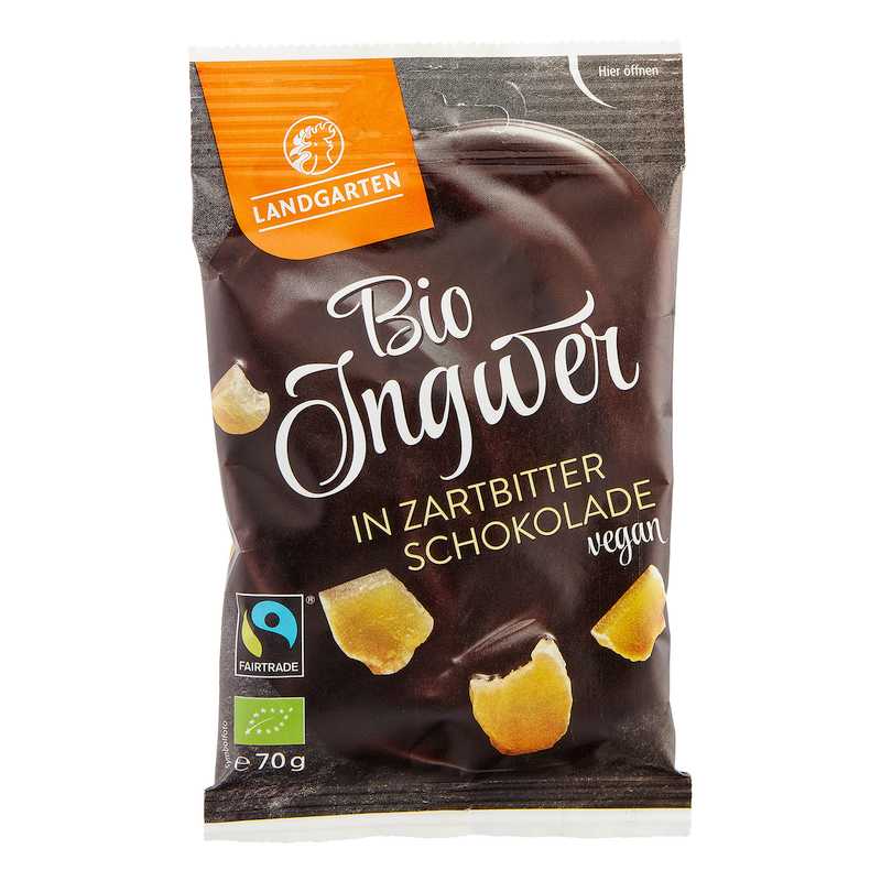 Bio Ingwer in Zartbitter-Schokolade 70 g