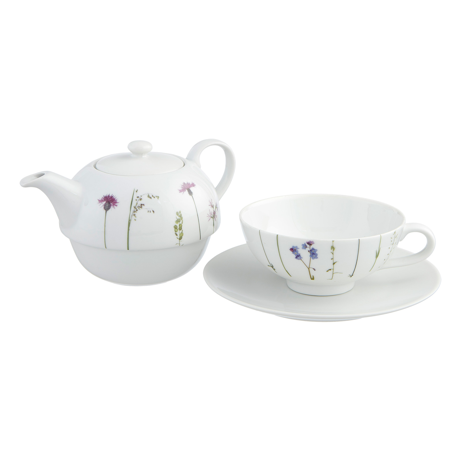 Tea For One Set mit Motiv Flockenblume