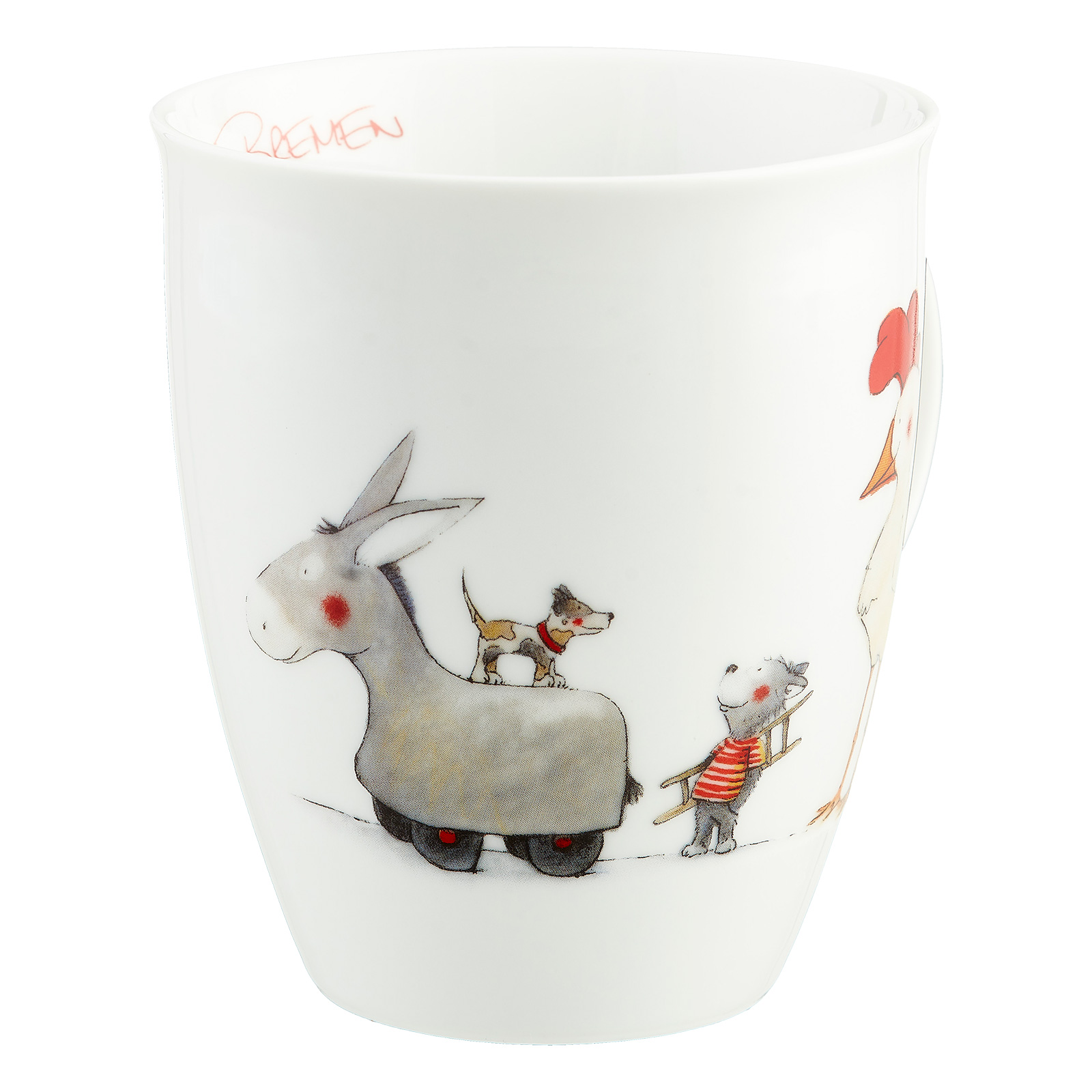 Porzellanbecher "Es kommt anders" Stadtmusikanten