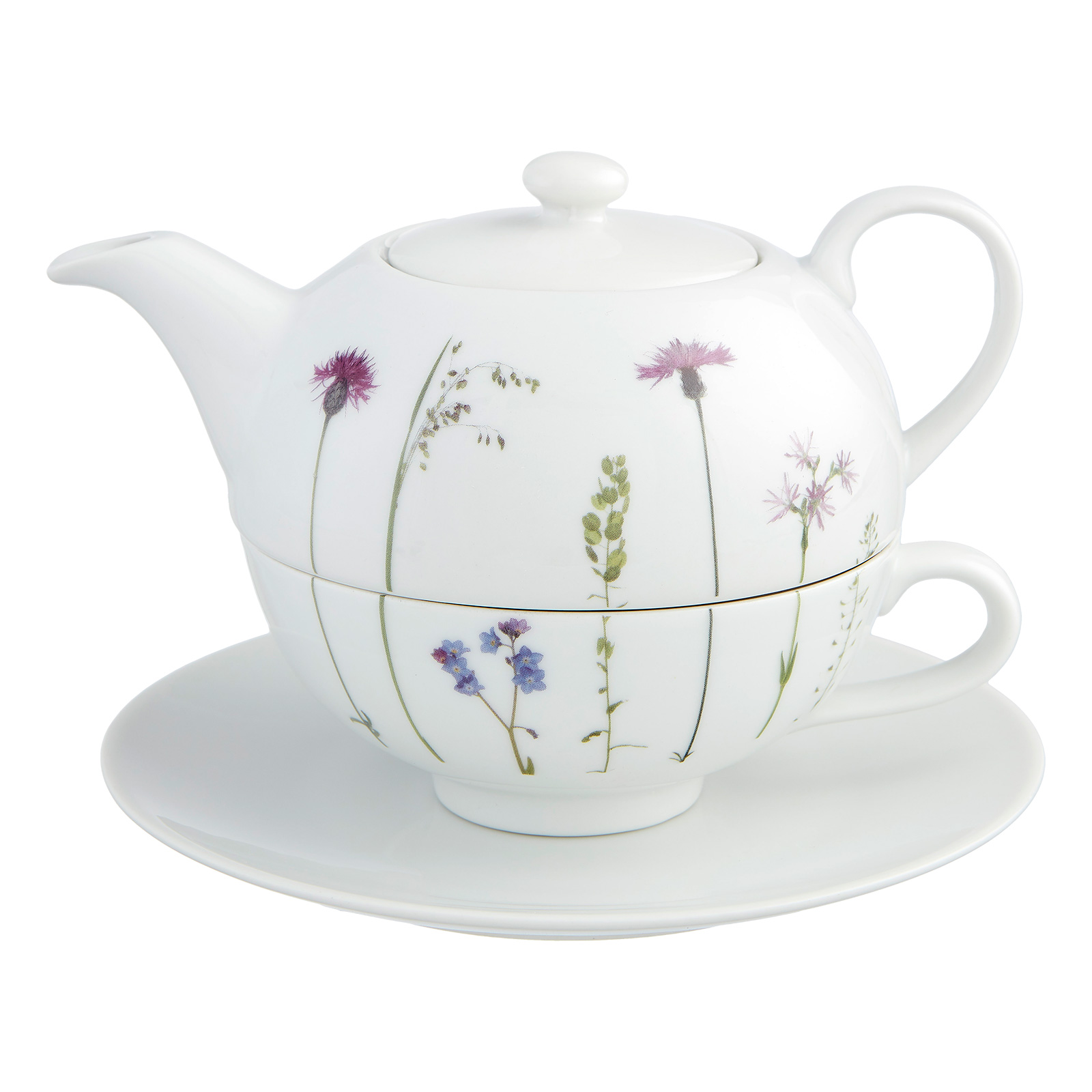 Tea For One Set mit Motiv Flockenblume